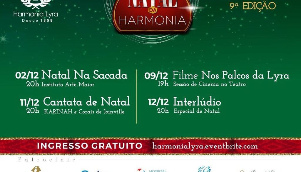 Post apresentação Natal da Harmonia 2023 - Sociedade Harmonia Lyra em Joinville - serviço de Marketing Digital Joinville Laurenz